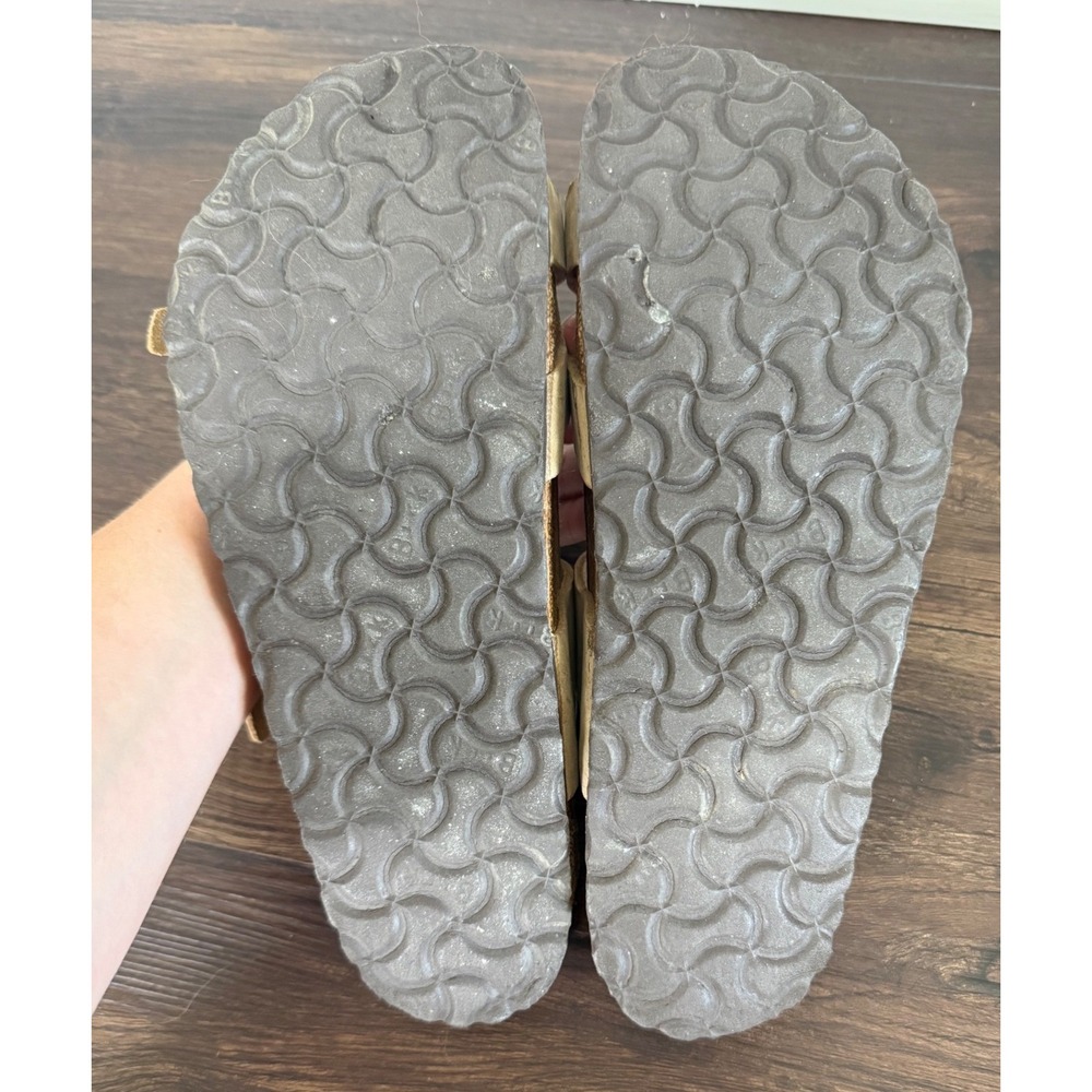 Birkenstock Taupe Triple-Buckle Slide Sandals - Picture 6 of 7